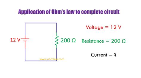application  ohms law  complete circuit full explanation ohm law
