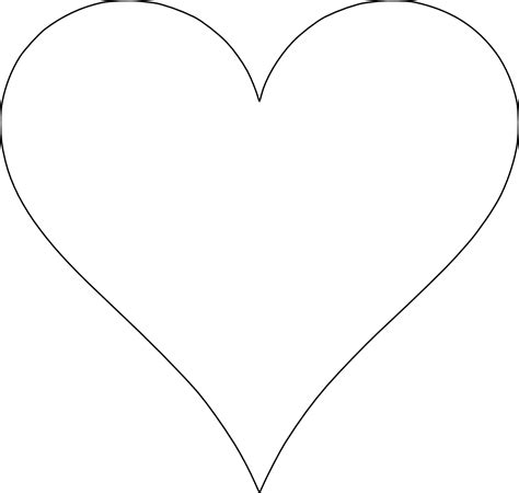 printable heart template large clipart