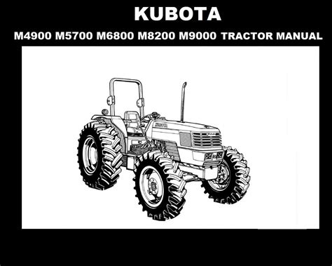 kubota     tractor operation manual  maintenance service