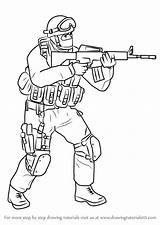 Counter Terrorist Strike Draw Drawing Step Learn Drawings Tutorials Drawingtutorials101 Getdrawings sketch template
