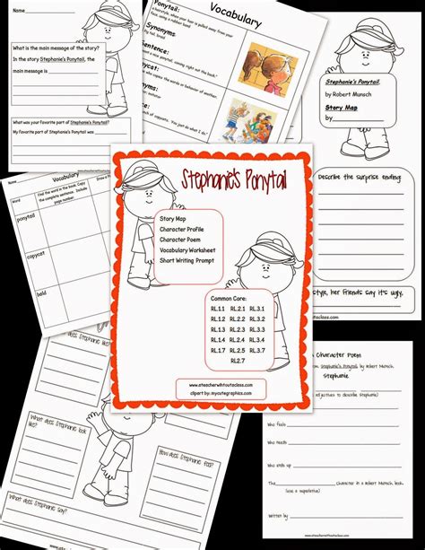 comprehension packet for robert munsch s stephanie s