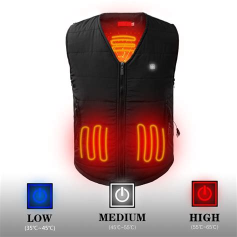 camping heated vest battery woman men vest winter warm thick vest  level power supply