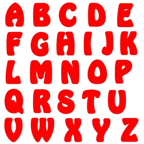 red alphabet letters