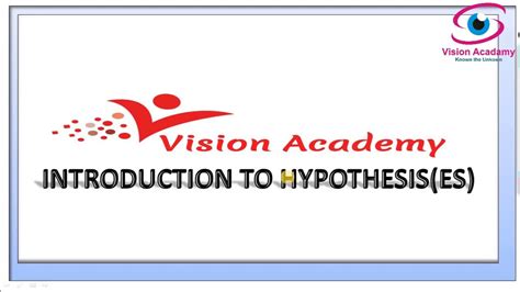 introduction  hypothesis youtube