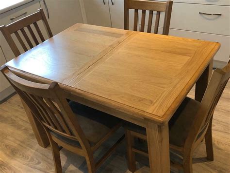 solid oak extending dining table   chairs  aylsham norfolk