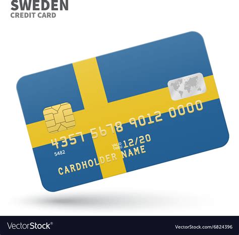 credit card  sweden flag background  bank vector image