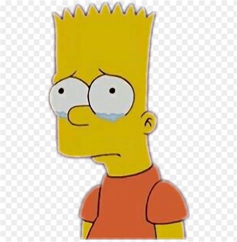 hd png bart simpsons sad thesimpsons tumblr cryi png image  transparent