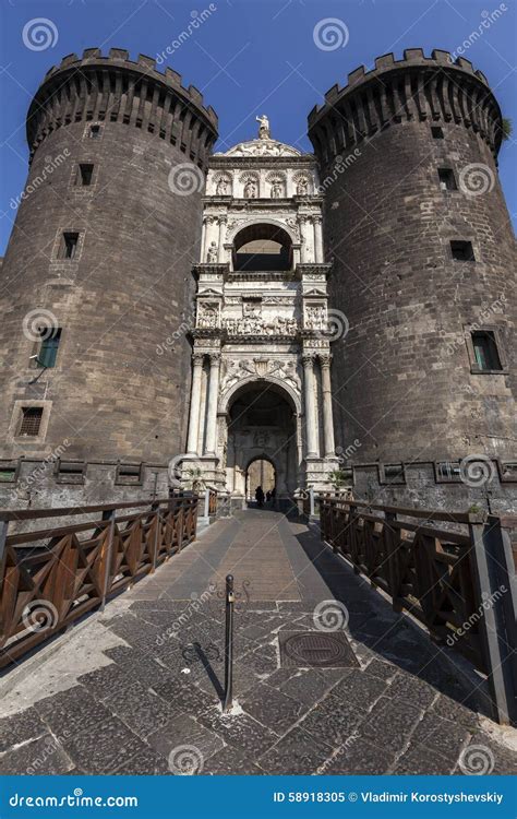 castel nuovo  naples italy stock image image  famous historic