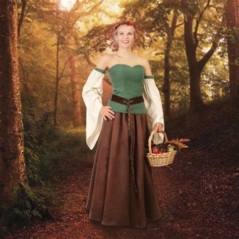Renaissance Medieval Delightful Costume Forest Green Gown Green Gown