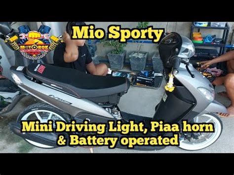 mio sporty mini driving light piaa horn  battery operated youtube