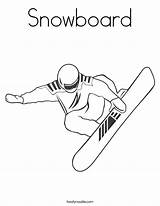 Coloring Snowboard Snowboarder Shaun Print Rocks Twistynoodle Outline Built California Usa Favorites Login Add Noodle sketch template