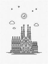 Sagrada Familia Gaudí Antoni sketch template