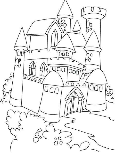 elsa castle coloring page  getcoloringscom  printable