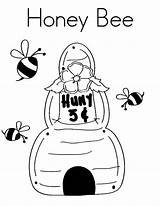 Bee Coloring Honey Pages House sketch template