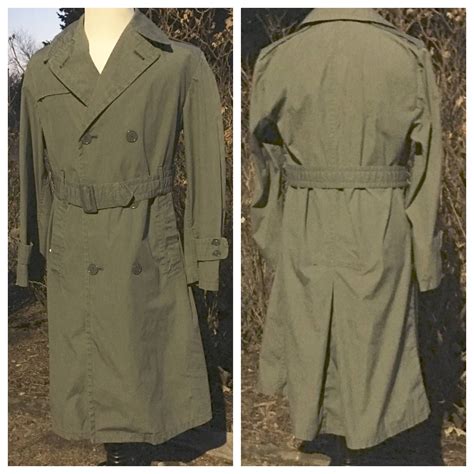Army Issue Trenchcoat Size 38r 1970s Etsy Trench Coat