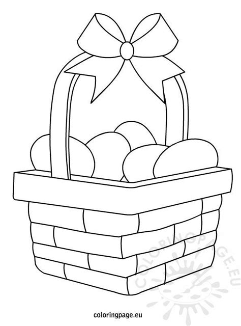 easter egg basket coloring page coloring page