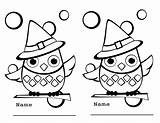 Coloring Christmas Owl Kids Cute sketch template