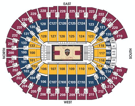 seating charts rocket mortgage fieldhouse arena seating chart