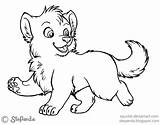 Coloring Pages Wolf Puppy Baby Cute Cub Anime Printable Wolves Print Puppies Dog Kids Lineart Drawing Color Sheets Clipart Getcolorings sketch template