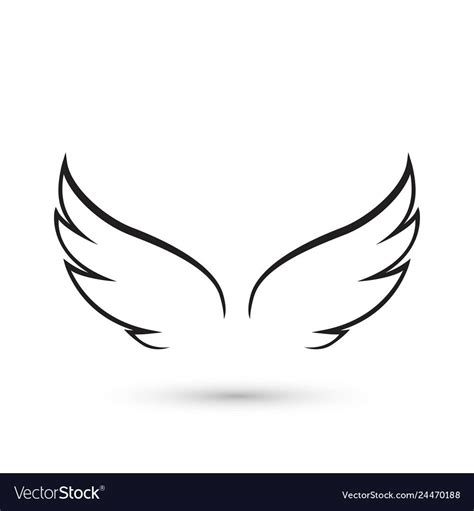 angel wings tattoo simple angel wings icon angel wings drawing small