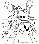 Coloring Mater Cars Pages Disney Mcqueen Movie Lightning Tow Colouring Printable Print Color Truck Drawing Pixar Kids Matter Lightening Sheet sketch template