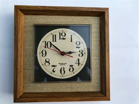 vintage spartus wall clock retro    works great battery operate  picclick