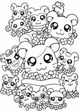 Hamster Coloring Pages Cute Hamtaro Cartoon Hamsters Printable Characters Popular Sleeping Books Coloringhome sketch template