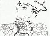 Wiz Pages Khalifa Coloring Colouring Khlifa Draw sketch template