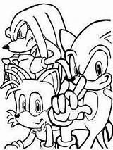Sonic Coloring Pages Tails Knuckles Hedgehog Printable Team Line Color Getdrawings Getcolorings Mini Print Deviantart Cartoon Colorings sketch template