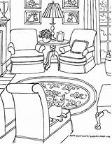 Coloring Pages Room Colouring House Rooms Living Adults Printable Colorir Sheets Choose Board Getdrawings Visit Adult sketch template