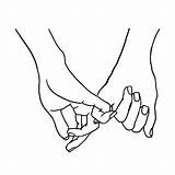 Pinky Promise Outline Inkbox Holding Hands Pinkie sketch template