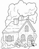 Coloring House Pages Houses Little Sheet Kids Outline sketch template