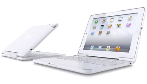 clamcase white ipad  keyboard case gadgetsin