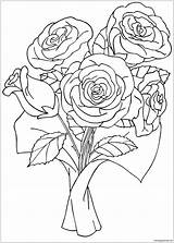 Roses Flower Pages Coloring Color Printable Online Print Coloringpagesonly sketch template