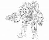 Daddy Big Bioshock Template Coloring sketch template