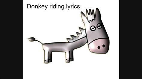 donkey riding lyrics childrens song lyrics youtube