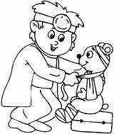 Coloring Hospital Pages Vet Veterinarian Veterinary Teddy Bear Drawing Doctor Medical Building Para Architecture Doctors Help Cute Color Kids Animal sketch template