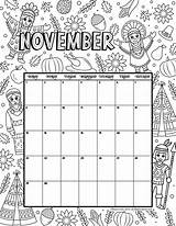 Calendar November Coloring Kids Woojr Printable Activities Woo Jr Kalender Children Print Artikel Von sketch template