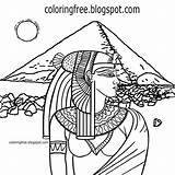 Drawing Egyptian Pharaoh Egypt Coloring Printable Pages King Pyramid Clipart Getdrawings Kids Teenagers Curriculums Instruct Leader Easy sketch template