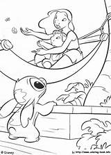 Coloring Lilo Stitch Pages Hula Eating Ice Cream sketch template