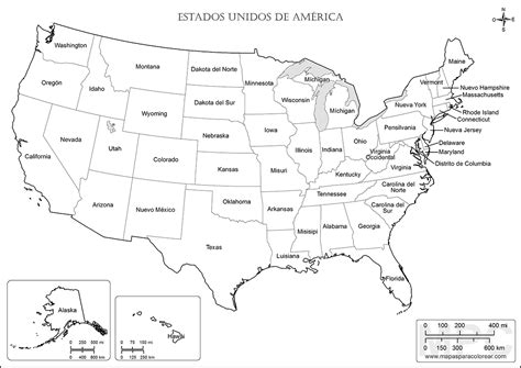 mapa dos estados unidos para colorir mapa dos estados unidos para