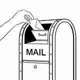 Mailbox Brievenbus Verzenden Mailboxes sketch template