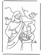 Coloring Jesus 5000 Feeds sketch template