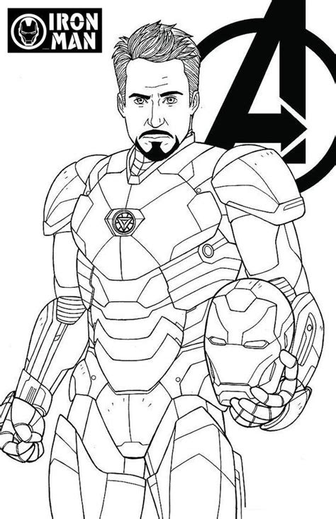 Dibujo De Iron Man Avengers Coloring Pages Superhero