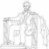 Lincoln Monumento Colorear Lincon Estatua sketch template