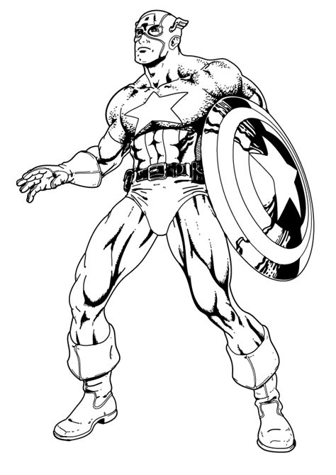 printable captain america coloring pages  kids