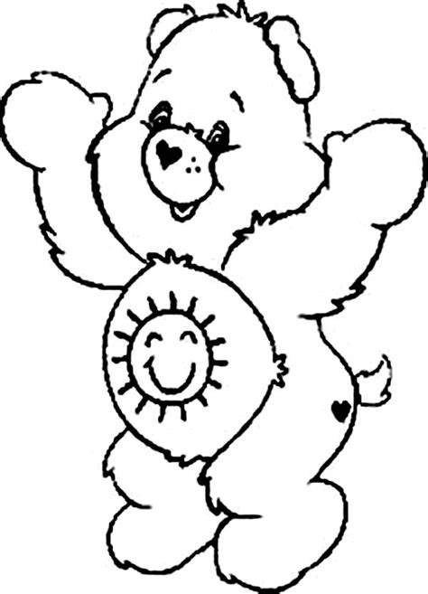 funshine bear   happy  care bear coloring page coloring sun