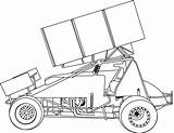 Sprint Coloring Dirt Pages Car Track Cars Racing Stock Race Late Drawing Nascar Model Template Drawings Printable Street Clipart Sprinting sketch template