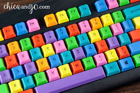 diy colorful computer keyboard chica  jo