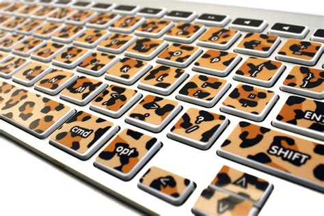 leopard print keyboard stickers   computer  rawr